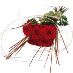 saint valentin et bouquet de roses
