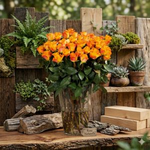 bouquet rose orange