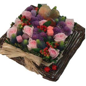 Bel arrangement floral pastel