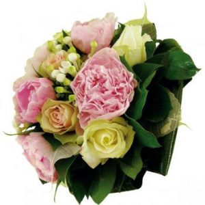 Bouquet de pivoine roses et blanc