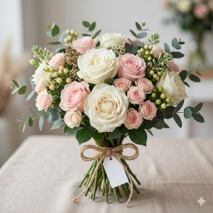 bouquet de roses pastel Boza